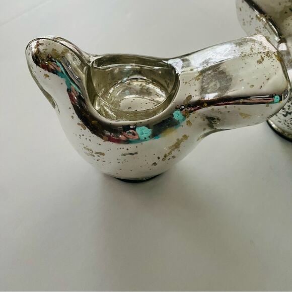 Casa Victor Alfaro | Mercury Glasd Bird Tea Light Pair GUC - Picture 4 of 7